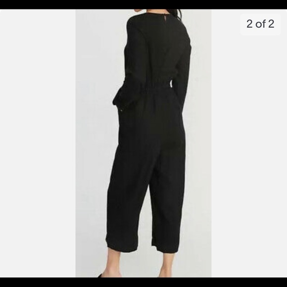 Old Navy long sleeve, wrap front, Linen blend jumpsuit - Picture 2 of 7